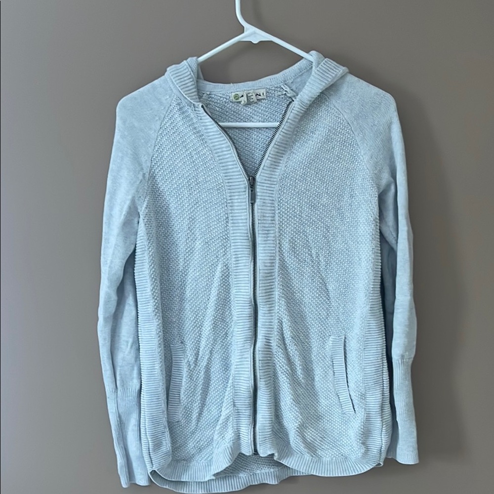Women's Light Blue Hooded Sweater